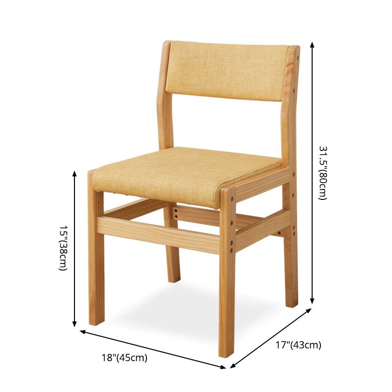 Wood Open Back Liftable Chairs Contemporary Kitchen Side Dining Room Chair Clearhalo ' kitchen&dining_furn' 'Dining Chairs' 'Dining Tables & Seating' 'dining_chair' 'Furniture' 'furniture_dining_chair' 'Kitchen & Dining Furniture' 'kitchen' 1200x1200_a26581f1-a796-49b9-bf1e-9231b86800b0