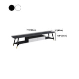 Moderno Style Stone TV Stand de TV en blanco y negro Gabinete de televisión de almacenamiento