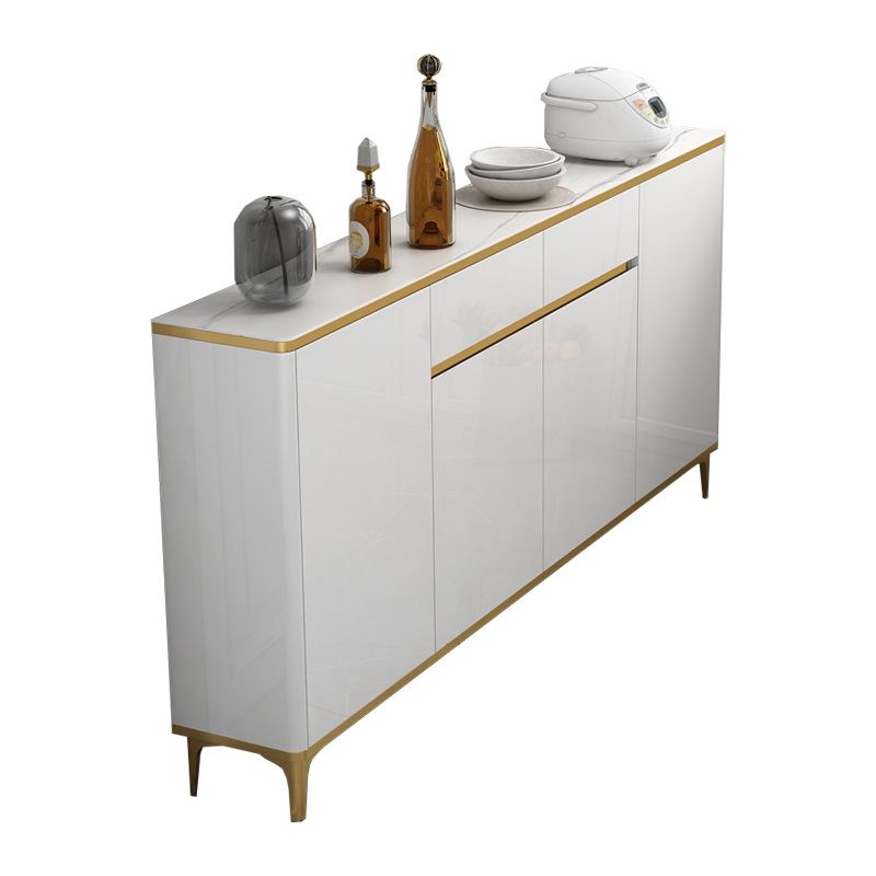 Glam Engineered Wood Sideboard Adjustable Shelves Dining Room Sideboard Clearhalo 'buffet_sideboard' 'Buffets & Sideboards' 'furn' 'furn_buffet_sideboard' 'Furniture' 'Kitchen & Dining Furniture' 1200x1200_a2683da8-f4da-4511-8513-16858ce1f397