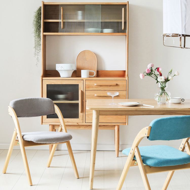 Home Scandinavian Side Chair Upholstered Open Back Wood Folding Dining Room Chair Clearhalo ' kitchen&dining_furn' 'Dining Chairs' 'Dining Tables & Seating' 'dining_chair' 'Furniture' 'furniture_dining_chair' 'Kitchen & Dining Furniture' 'kitchen' 1200x1200_a269304f-3c78-4844-80fa-8d69e5e89b2f