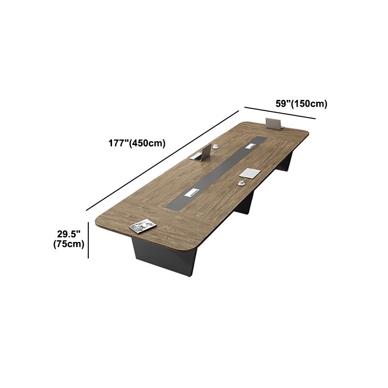 Wooden Curved Writing Desk Industrial Style Cable Management Office Desk Clearhalo 'furn' 'furn_office_desk' 'Furniture' 'Office Desks' 'Office Furniture' 'office_desk' 1200x1200_a269505d-d017-44ed-a440-91504bd3c563