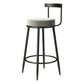 Contemporary  Low Back Home Stool Matte Finish Upholstered Bar Stools