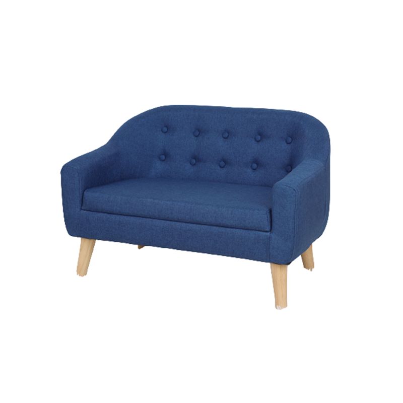 Contemporary Cotton Blend Tufted Split-Back Settee Couch for Children Clearhalo 'furn' 'furn_sofas' 'Furniture' 'Living Room Furniture' 'Sofa' 'sofas' 1200x1200_a26ddd32-a9ee-4b2b-a04c-888756e4979e