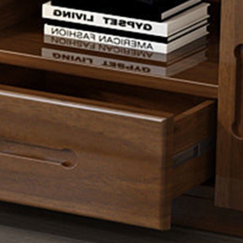 Soporte de televisión tradicional de 13.78 "D Consola de TV de madera con cajones y 2 puertas