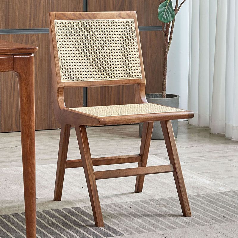 Minimalist Design Wicker Dining Side Chairs Open Back Dining Side Chair Clearhalo ' kitchen&dining_furn' 'Dining Chairs' 'Dining Tables & Seating' 'dining_chair' 'furn' 'furn_dining_chair' 'Furniture' 'furniture_dining_chair' 'Kitchen & Dining Furniture' 'kitchen' 1200x1200_a26ea8a0-a103-49c5-a695-fa0ebd674ba4
