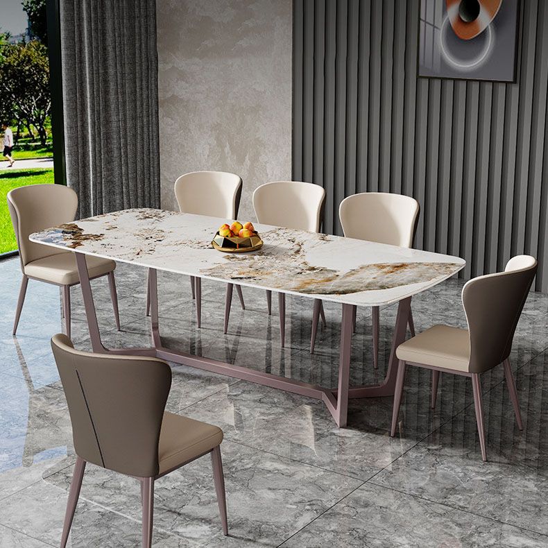 Nordic 1/6/7/8 Pieces Dining Set Sintered Stone Dining Table Set for Home Clearhalo 'Dining Room Sets' 'Dining Tables & Seating' 'dining_room_set' 'furn' 'furn_dining_room_set' 'Furniture' 'furniture_dining_room_set' 'Kitchen & Dining Furniture' 1200x1200_a26ee295-80ca-48d5-8fbf-ba74e865809f