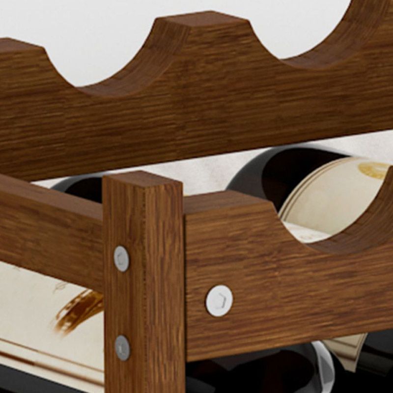 Pastelera de botellas de vinos de la rejilla de vino de madera sólida para la sala de estar para la sala de estar