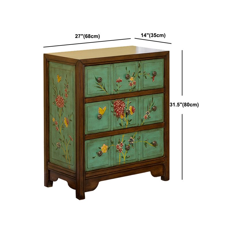 Cassa di accento moderno di metà secolo con cassetti, cassa del rettangolo di legno