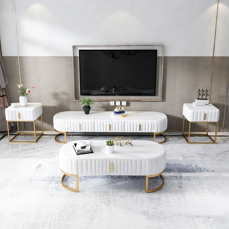 Console TV in stile TV in stile glam con cassetti