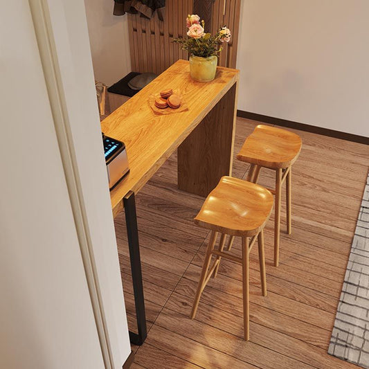 Modern Rectangle Pub Dining Set 1/2/3 Pieces Solid Wood Counter Table