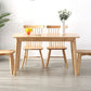 Simple Style Dining Table Rubberwood Solid Wood with 4 Legs Base Table in Wood Color Clearhalo ' dining_table' 'Dining Tables & Seating' 'Dining Tables' 'Furniture' 'furniture_dining_table' 'Kitchen & Dining Furniture' 'kitchen&dining_furn' 'kitchen' 'kitchen_dining_table' 1200x1200_a272c33e-cd09-47ed-ba4f-92c03d4c75cb
