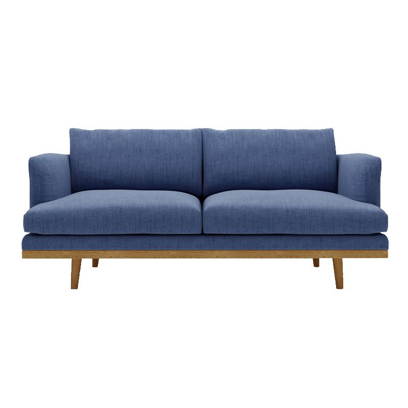 Modern 29.52" H Cotton Blend Wood Frame Recessed Arm Loveseat Clearhalo 'furn' 'furn_sofas' 'Furniture' 'Living Room Furniture' 'Sofa' 'sofas' 1200x1200_a273472b-defb-4494-849f-95233deb2a51