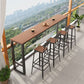 Industrial Metal Bar Stools Bar Height Outdoor Bar Stool with Black Base Clearhalo 'Bar Furniture' 'Bar Stools' 'bar_stools' 'furn' 'furn_bar_stools' 'Furniture' 'Kitchen & Dining Furniture' 1200x1200_a273d676-19f1-4b37-a2ff-e966205683cf