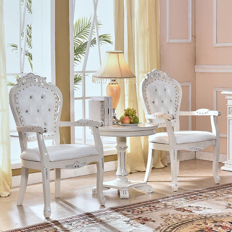 Upholstered European Style Dining Arm Chair Open Dining Chair for Restaurant Clearhalo ' kitchen&dining_furn' 'Dining Chairs' 'Dining Tables & Seating' 'dining_chair' 'furn' 'furn_dining_chair' 'Furniture' 'furniture_dining_chair' 'Kitchen & Dining Furniture' 'kitchen' 1200x1200_a2749655-fb73-4429-8acc-47fe56f271c9