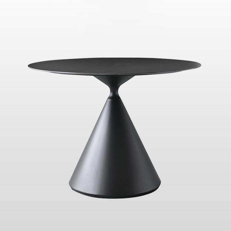 Modern Stone Round Table Matte Finish Pedestal Dining Table for Kitchen Clearhalo ' dining_table' 'Dining Tables & Seating' 'Dining Tables' 'furn' 'furn_dining_table' 'Furniture' 'furniture_dining_table' 'Kitchen & Dining Furniture' 'kitchen&dining_furn' 'kitchen' 'kitchen_dining_table' 1200x1200_a27506bc-b02b-4f17-a353-ab8e6d9e236e