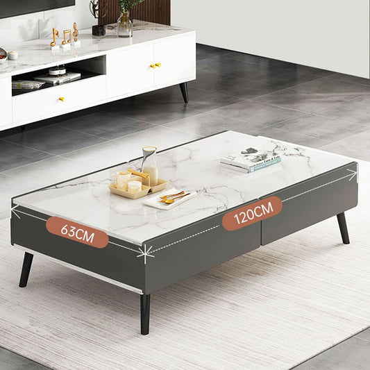 Rectangle Single Coffee Table Four Legs Coffee Table with Storage Clearhalo 'Coffee & Accent Tables' 'Coffee Tables' 'coffee_tables' 'furn' 'furn_coffee_tables' 'Furniture' 'Living Room Furniture' 1200x1200_a2757d8a-6f6c-4378-aacd-70c64f6c2d76