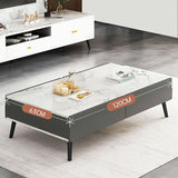 Rectangle Single Coffee Table Four Legs Coffee Table with Storage Clearhalo 'Coffee & Accent Tables' 'Coffee Tables' 'coffee_tables' 'furn' 'furn_coffee_tables' 'Furniture' 'Living Room Furniture' 1200x1200_a2757d8a-6f6c-4378-aacd-70c64f6c2d76