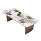 Sintered Stone Top Luxury Dining Table Rectangle Table with Gold Double Pedestal Clearhalo ' dining_table' 'Dining Tables & Seating' 'Dining Tables' 'furn' 'furn_dining_table' 'Furniture' 'furniture_dining_table' 'Kitchen & Dining Furniture' 'kitchen&dining_furn' 'kitchen' 'kitchen_dining_table' 1200x1200_a277bd60-3da8-4d0a-98c2-48630b1f23a3