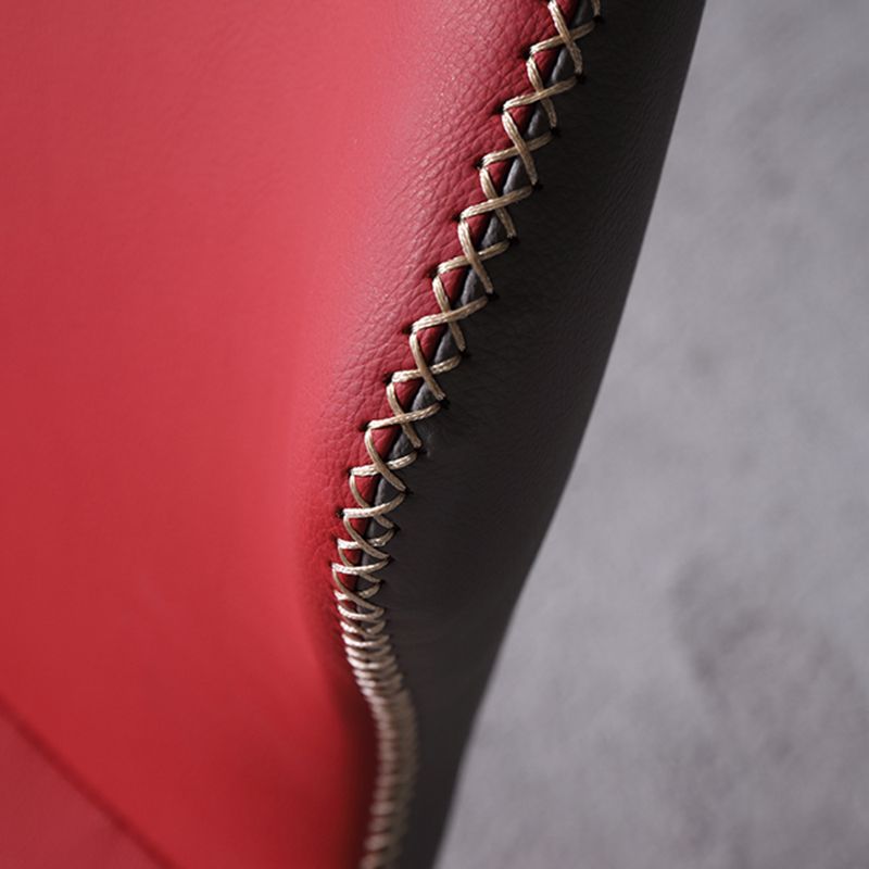 Industrial Style Wingback Parsons Chairs Leather Dining Armless Chairs (Set of 2) Clearhalo ' kitchen&dining_furn' 'Dining Chairs' 'Dining Tables & Seating' 'dining_chair' 'furn' 'furn_dining_chair' 'Furniture' 'furniture_dining_chair' 'Kitchen & Dining Furniture' 'kitchen' 1200x1200_a278143f-8f94-459c-af55-c2dbd822cdce