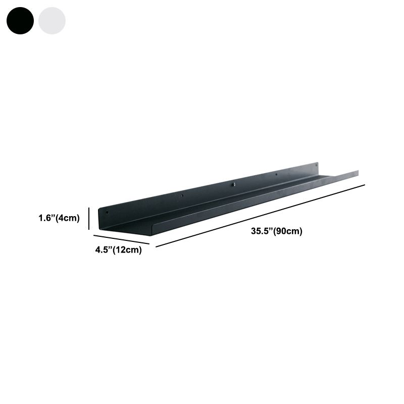 Contemporary Floating Bookshelf Iron 4.7" W Living Room Book Shelf Clearhalo 'Bookcases' 'furn' 'furn_bookcases' 'Furniture' 'Office Furniture' 1200x1200_a279d7b7-e795-4bed-9359-b83ec601925a