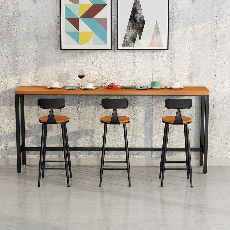 Contemporary Bar Table Rectangle Solid Wood Pub Table for Indoor Use Clearhalo 'Bar Furniture' 'Bar Tables' 'bar_tables' 'furn' 'furn_bar_tables' 'Furniture' 'Kitchen & Dining Furniture' 1200x1200_a27a1800-bb47-4bf9-91a8-19da0ad314e4