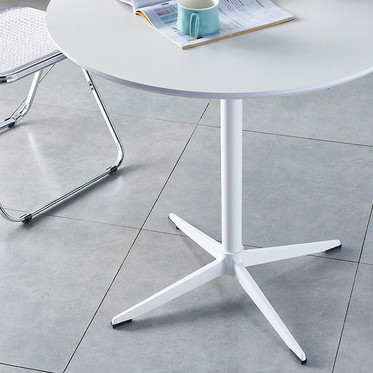 Metal Contemporary Round Dining Table Wood Top Table for Dining Room and Kitchen Clearhalo ' dining_table' 'Dining Tables & Seating' 'Dining Tables' 'Furniture' 'furniture_dining_table' 'Kitchen & Dining Furniture' 'kitchen&dining_furn' 'kitchen' 'kitchen_dining_table' 1200x1200_a27b1240-2b6d-4615-bf8a-f632bad0ff8a