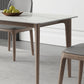 Mesa de comedor Mid-Century Mesa de comedor rectangular de piedra en blanco