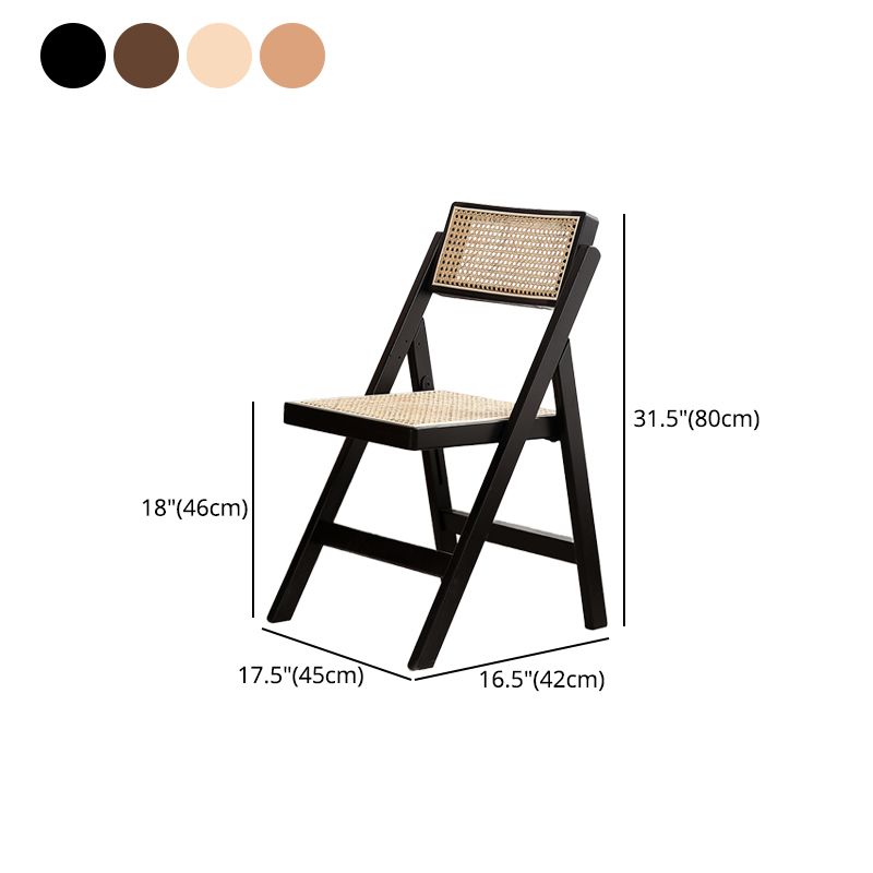 Contemporary Style Folding Side Chair Armless Open Back Chairs with Wooden Legs Clearhalo ' kitchen&dining_furn' 'Dining Chairs' 'Dining Tables & Seating' 'dining_chair' 'furn' 'furn_dining_chair' 'Furniture' 'furniture_dining_chair' 'Kitchen & Dining Furniture' 'kitchen' 1200x1200_a27b6b5c-8328-44e9-9271-f545e401761c