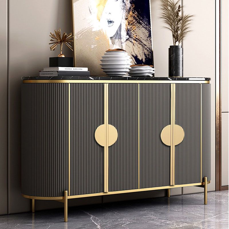 Technischer Holzbuffet Ständer mit Schränken Glam Buffet Sideboard