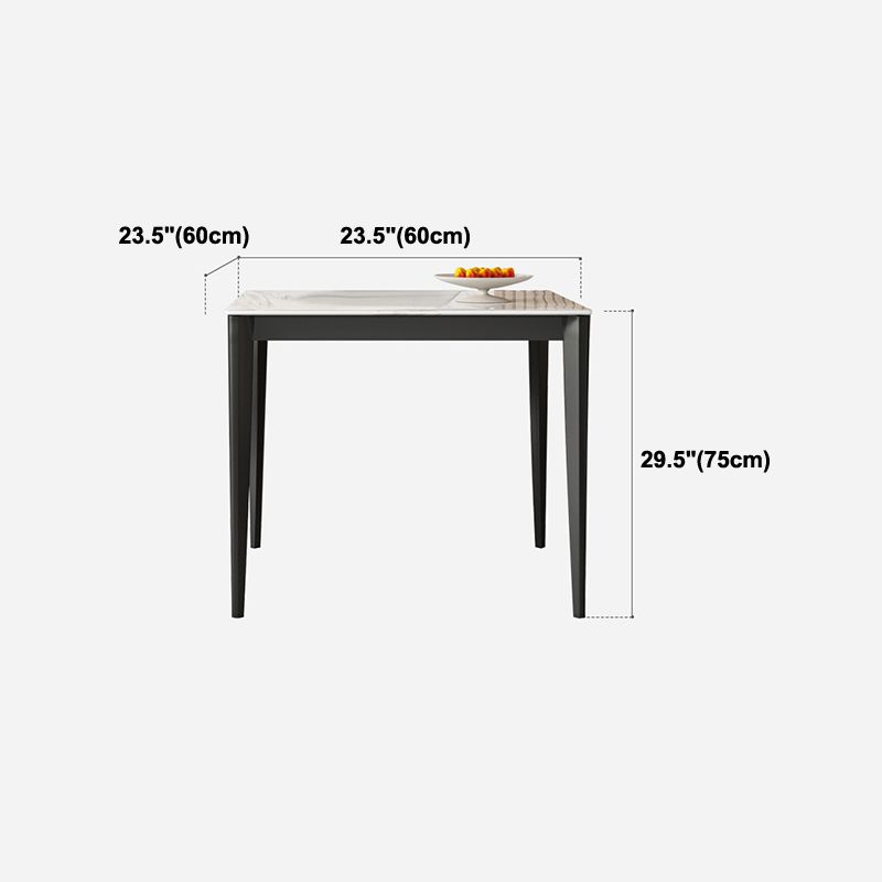 Square 4 Legs Table Industrial Style Stone Dinette Table for Dining Room Clearhalo ' dining_table' 'Dining Tables & Seating' 'Dining Tables' 'furn' 'furn_dining_table' 'Furniture' 'furniture_dining_table' 'Kitchen & Dining Furniture' 'kitchen&dining_furn' 'kitchen' 'kitchen_dining_table' 1200x1200_a28179c7-c19c-4309-b002-e279bf2d838f