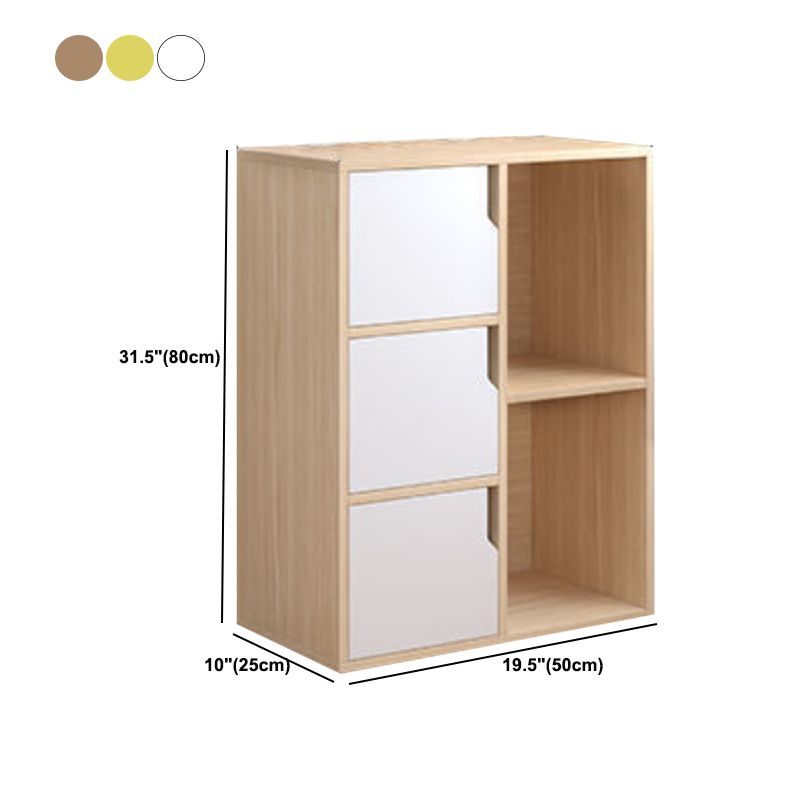 Contemporary Wooden Side Cabinet with Storage Shelves and Doors Clearhalo 'Cabinets & Chests' 'cabinets_chests' 'furn' 'furn_cabinets_chests' 'Furniture' 'Living Room Furniture' 1200x1200_a2837163-bcb3-4c48-ac88-d3a0893508a9