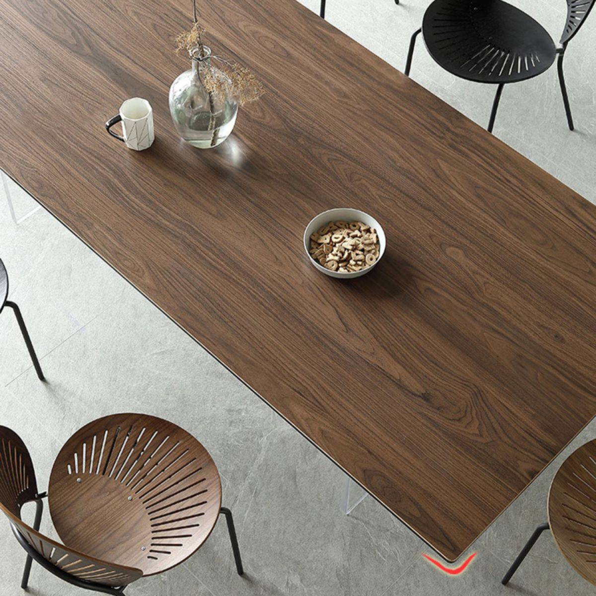 Rectangle Dining Table Acrylic Base Table for Kitchen Dining Room Clearhalo 'Dining Tables & Seating' 'Dining Tables' 'dining_table' 'furn' 'furn_dining_table' 'Furniture' 'Kitchen & Dining Furniture' 1200x1200_a2863fba-a92c-424e-b7d6-571426aa52dc