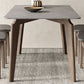Rectangle Modern DiningTable Sintered Stone Top Ash Base Table with 4 Legs
