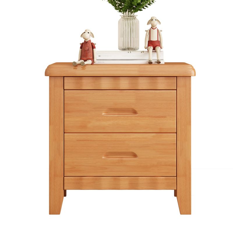 Traditional Lower Shelf Nightstand Rubber Wood Bedside Cabinet with Drawers for Bedroom Clearhalo 'Bedroom Furniture' 'furn' 'furn_night_stand' 'Furniture' 'night_stand' 'Nightstands' 1200x1200_a2883495-a16f-4c86-94c2-31828daedfd3