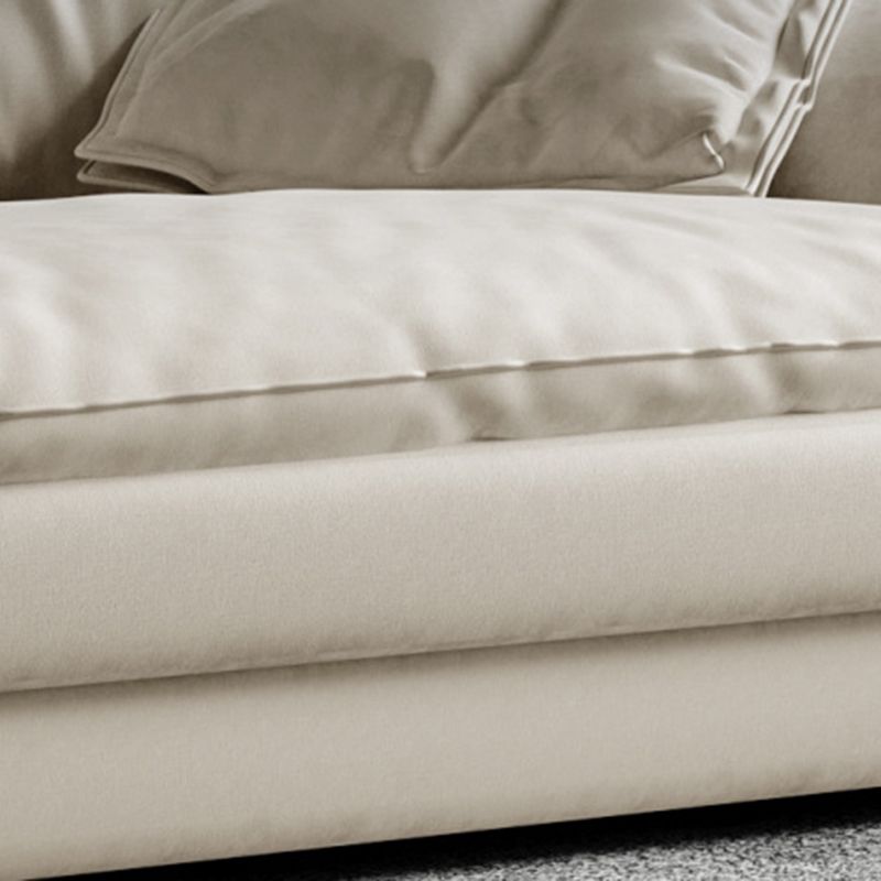 Faux Leather Loose Back Sofa White 31.5" H Pillow Top Arm Sofa& Chaise Clearhalo 'furn' 'furn_sectionals' 'Furniture' 'furniture_sectionals' 'Living Room Furniture' 'Sectionals' 1200x1200_a289460f-fc21-41d0-93b1-2c4b8a40f2b4