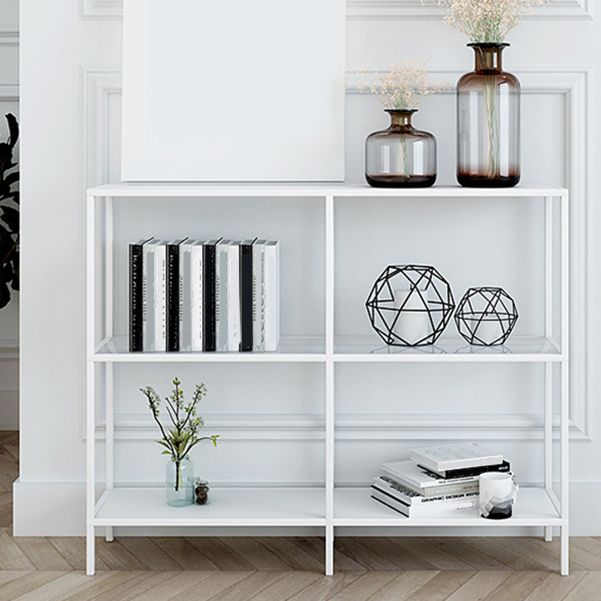 Eigentijdse console accenttabel antieke afwerking rechthoek sofa console tabel in metaal