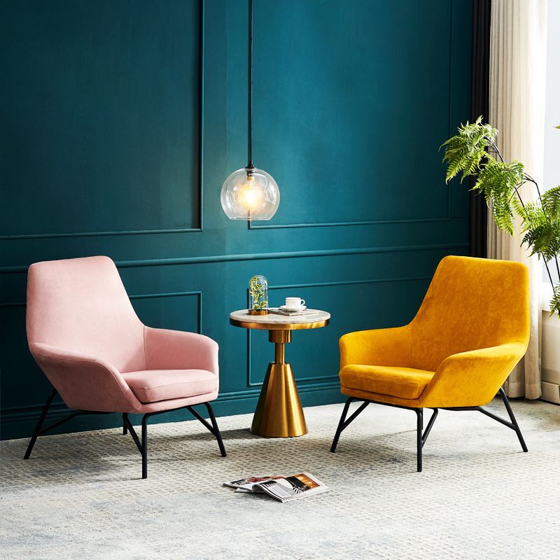 Contemporary 27.56" W Flared Arms Armchair with MW Base for Living Room Clearhalo 'Accent Chairs' 'accent_chairs' 'Chairs & Seating' 'furn' 'furn_accent_chairs' 'Furniture' 'Living Room Furniture' 1200x1200_a28b598d-16ae-4939-8930-93f53ba06937