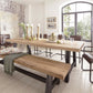Industrial Pine Wood Table for Restaurant Rectangle Table with Metal Double Pedestal Clearhalo ' dining_table' 'Dining Tables & Seating' 'Dining Tables' 'furn' 'furn_dining_table' 'Furniture' 'furniture_dining_table' 'Kitchen & Dining Furniture' 'kitchen&dining_furn' 'kitchen' 'kitchen_dining_table' 1200x1200_a28c846f-95e5-4423-88c0-2db9230298da