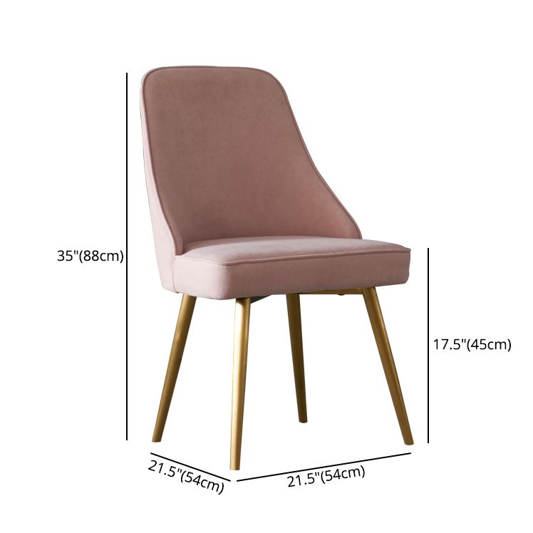 Contemporary Style Metal Dining Chairs Parsons Armless Chairs for Kitchen Clearhalo ' kitchen&dining_furn' 'Dining Chairs' 'Dining Tables & Seating' 'dining_chair' 'furn' 'furn_dining_chair' 'Furniture' 'furniture_dining_chair' 'Kitchen & Dining Furniture' 'kitchen' 1200x1200_a28c9001-ae7b-4ae4-ada0-5fa63d01d430