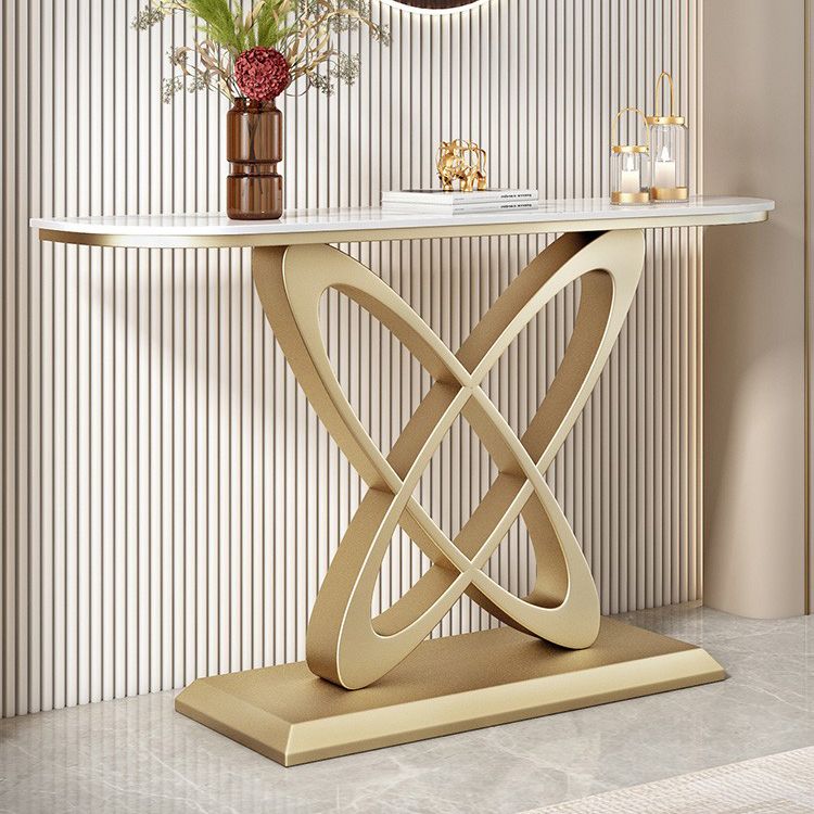 Tavolo console in pietra glam in ferro graffio di divano console resistente alla sala