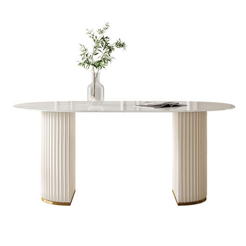 Juego de comedor Glam Oval Stone 1/4/5/7 piezas, muebles de comedor para el hogar