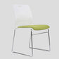 Silla de escritorio contemporánea de 18" de ancho, color blanco, sin ruedas, silla de oficina