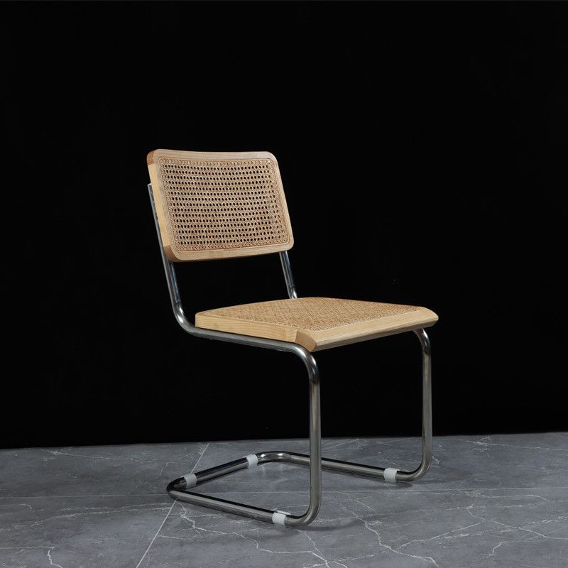 Mid Back Working Chair Moderne Holz ergonomische Task -Stuhl Keine Räder