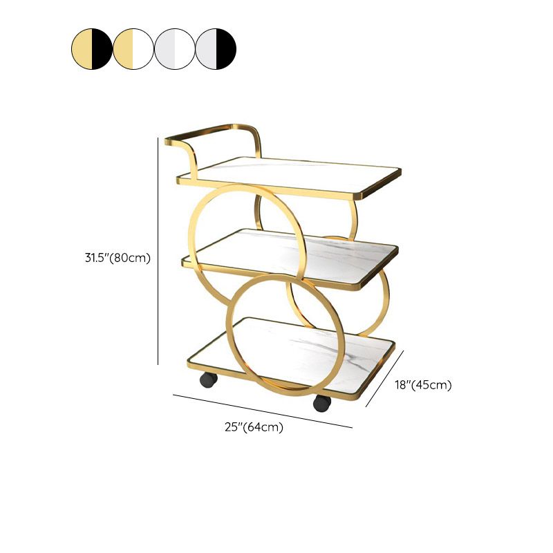 Home Dining Rectangular Prep Table Modern 3-Tier Kitchen Trolley Clearhalo 'furn' 'furn_kitchen_islands_carts' 'Furniture' 'Kitchen & Dining Furniture' 'Kitchen Islands & Carts' 'kitchen_islands_carts' 1200x1200_a28f80af-7499-4d4a-a00a-3d7f36ef8f9c