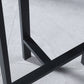 Contemporary Indoor Rectangle Trestle Bar Dining Table with Metal Legs