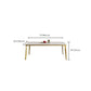4 Legs Dining Table Luxury Rectangle Marble Home Dinette Table