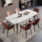 Home Contemporary Arm Chair Parsons Back Metal Dining Room Chair with Cushion Clearhalo ' kitchen&dining_furn' 'Dining Chairs' 'Dining Tables & Seating' 'dining_chair' 'furn' 'furn_dining_chair' 'Furniture' 'furniture_dining_chair' 'Kitchen & Dining Furniture' 'kitchen' 1200x1200_a2913dd2-43b5-453c-97ff-499c77be7a67