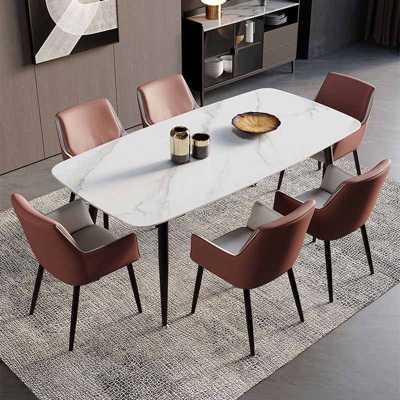 Home Contemporary Arm Chair Parsons Back Metal Dining Room Chair with Cushion Clearhalo ' kitchen&dining_furn' 'Dining Chairs' 'Dining Tables & Seating' 'dining_chair' 'furn' 'furn_dining_chair' 'Furniture' 'furniture_dining_chair' 'Kitchen & Dining Furniture' 'kitchen' 1200x1200_a2913dd2-43b5-453c-97ff-499c77be7a67