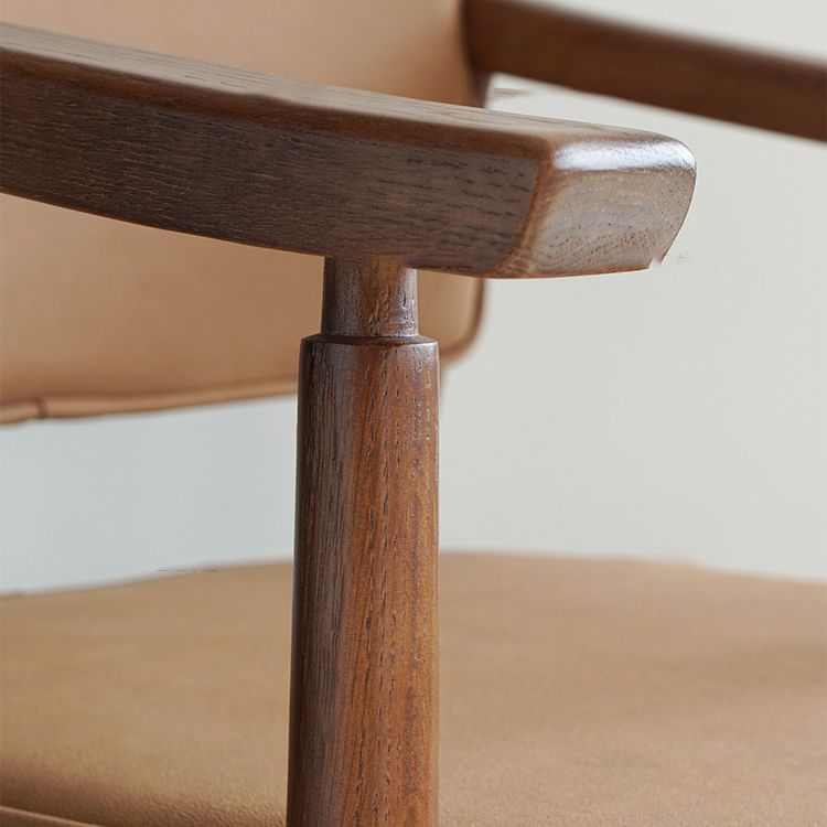 Minimalist Kitchen Solid Wood Dining Arm Chair Opening Back Dining Arm Chair Clearhalo ' kitchen&dining_furn' 'Dining Chairs' 'Dining Tables & Seating' 'dining_chair' 'furn' 'furn_dining_chair' 'Furniture' 'furniture_dining_chair' 'Kitchen & Dining Furniture' 'kitchen' 1200x1200_a29158da-f6a4-45a0-bac6-d7a0f3e54d31