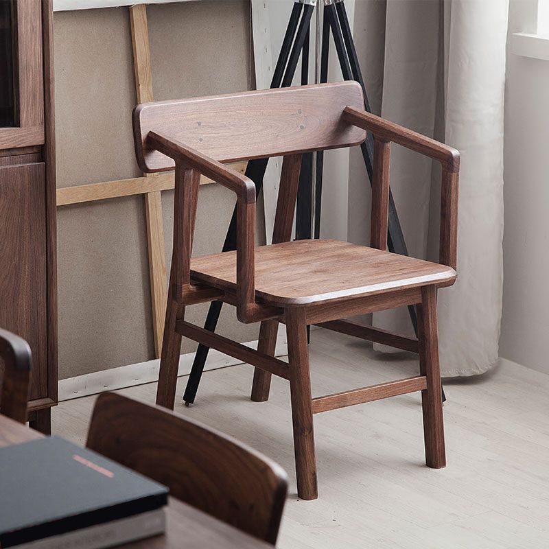 Massiver Holzarm Stuhl offener Essarm Stuhl für Esszimmer